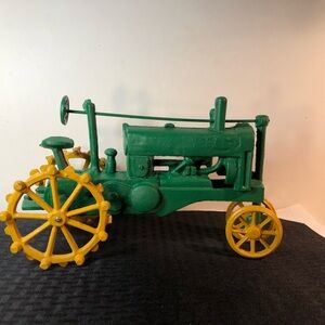 12” long Die cast Green and Yellow Toy Tractor Big!!